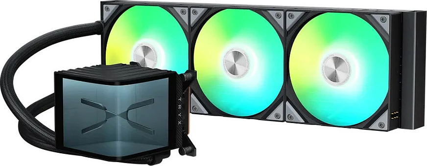 Ftohës uji AiO TRYX Panorama 360 ARGB, radiator 360mm, display 3D AMOLED, i zi