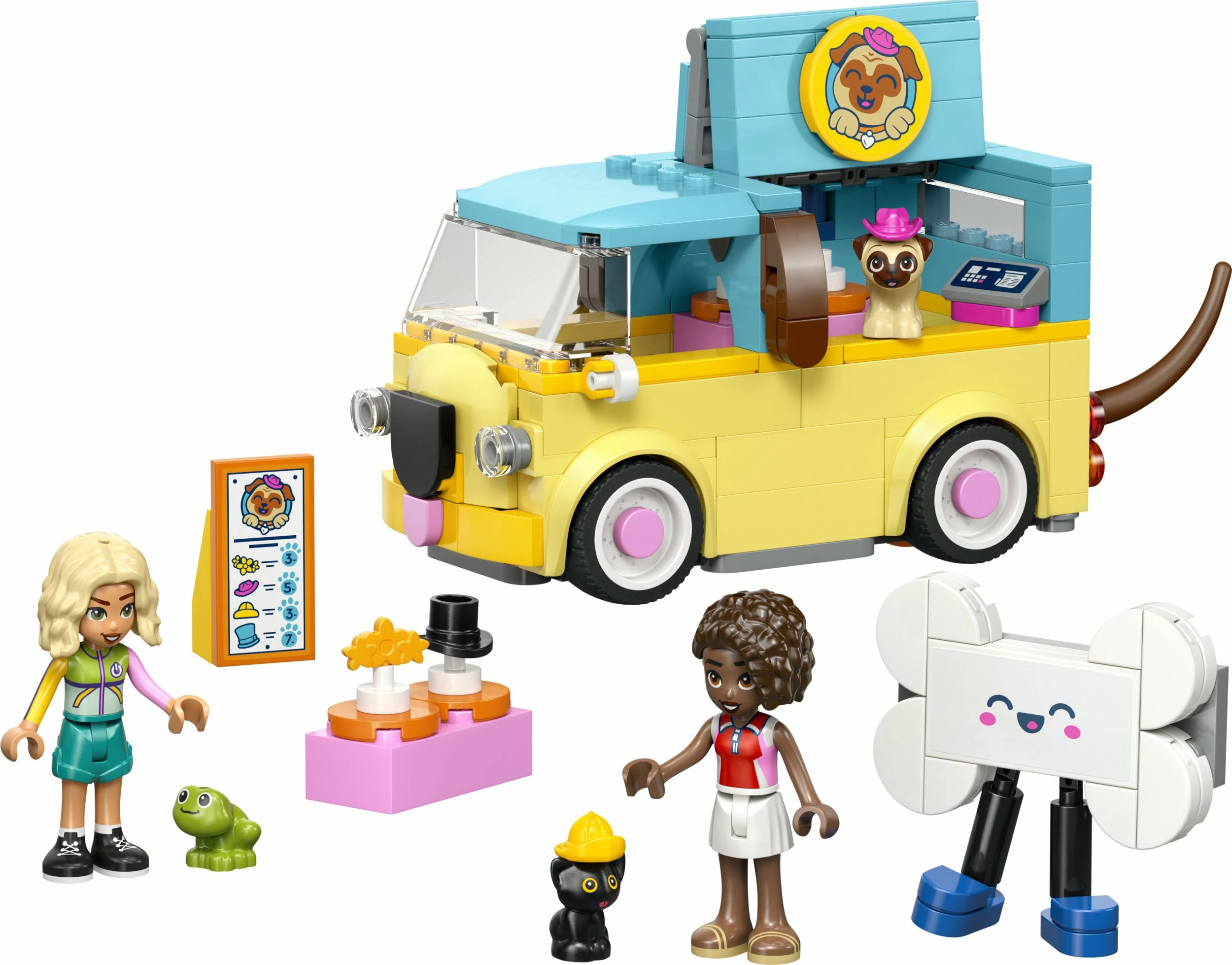 Set ndërtimi LEGO Friends 42678 Pet Accessories Van, 237 copë, 6+ (furgon i verdhë)