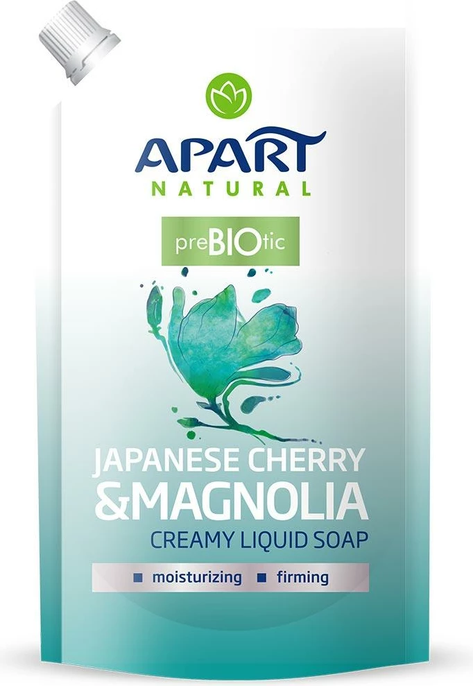 Sapun i lëngshëm Apart Natural Prebiotic Refill Creamy Liquid Soap Japanese Cherry & Magnolia 400ml