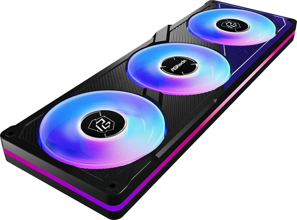 Ftohës i lëngshëm AIO ASRock Phantom Gaming 360 LCD, 3x120mm PWM, ekran IPS 3.4", i zi