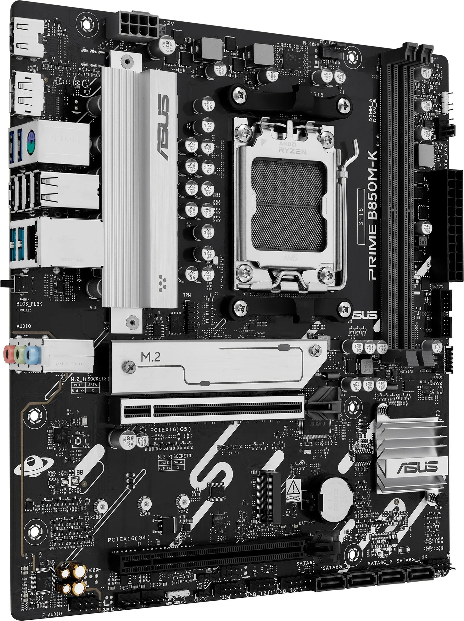 Pllakë amë ASUS PRIME B850M-K, AMD, Socket AM5, DDR5, micro ATX