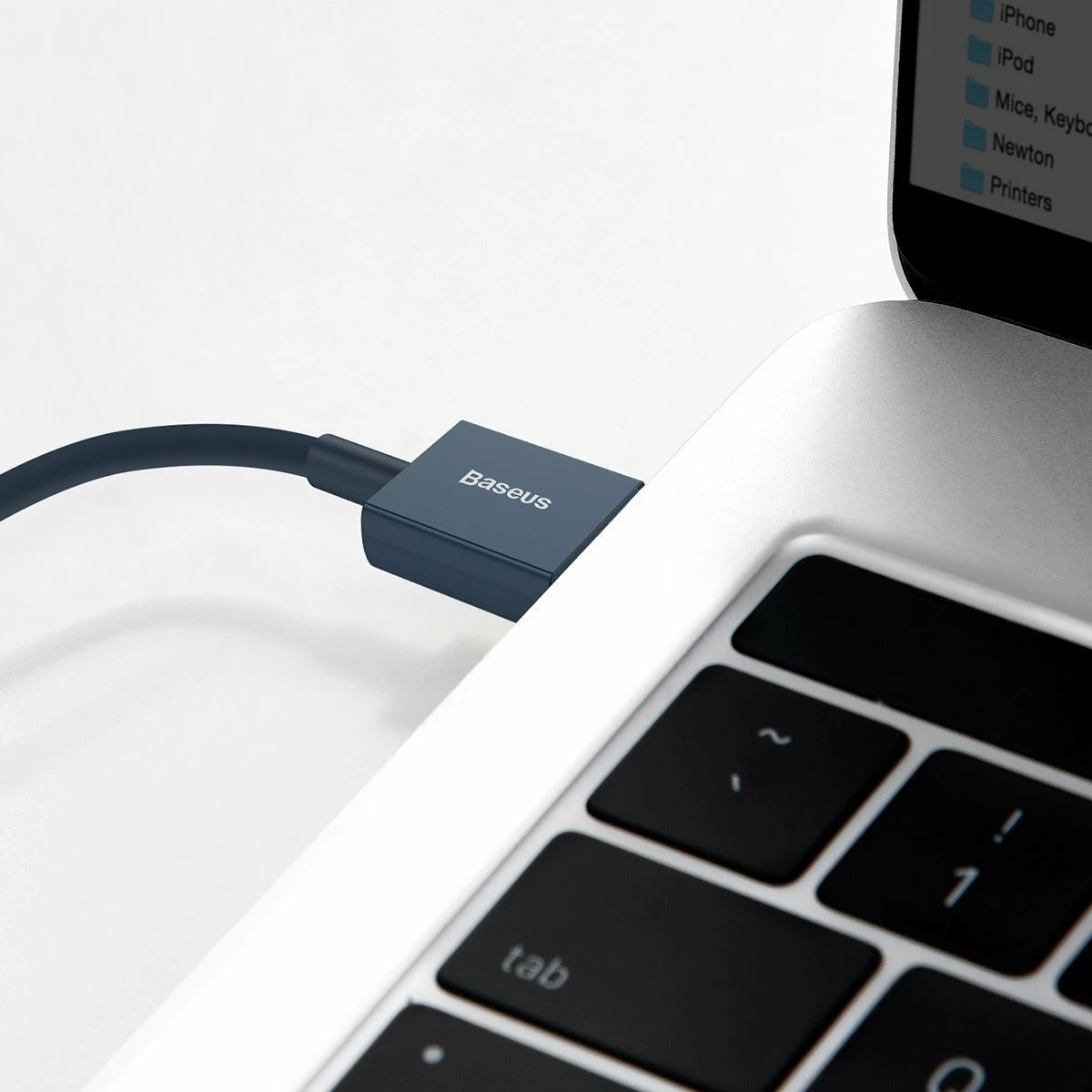 Kabllo Baseus CALYS-A03 USB në Lightning, 1m, Blu