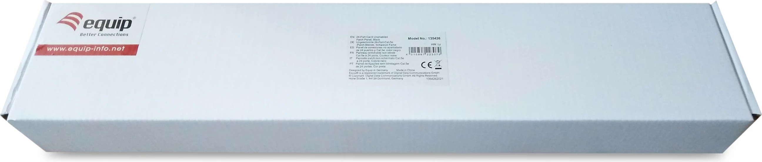 Patch panel Equip 135426, 24 porta, Cat6, 1U, i zi