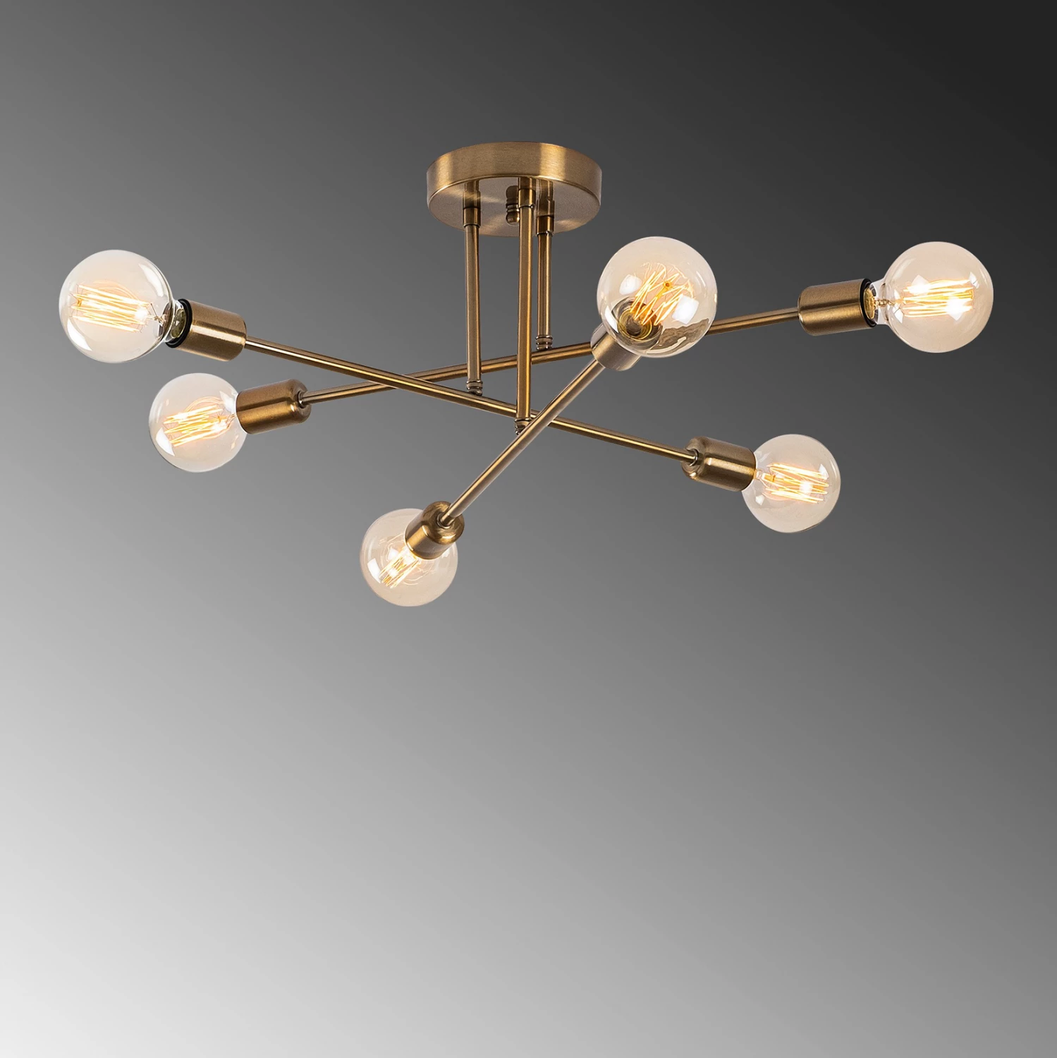 Llambë varëse metalike vintage,FH7239, 64x64x30cm