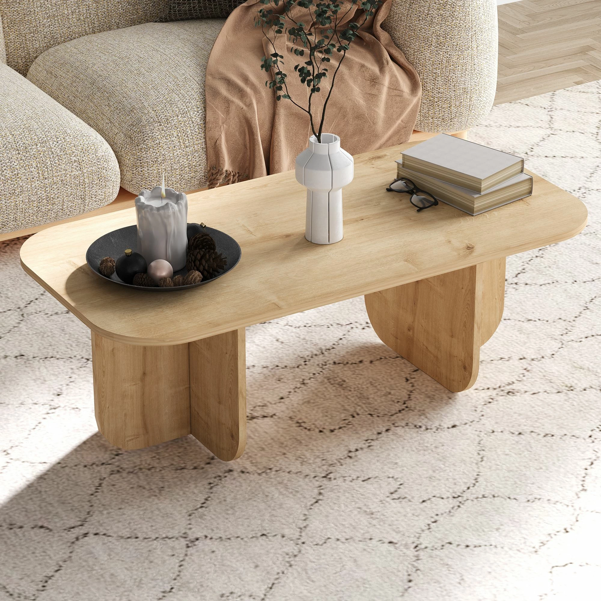Tavolinë kafeje Skye Decor, Becaj - lisi safir