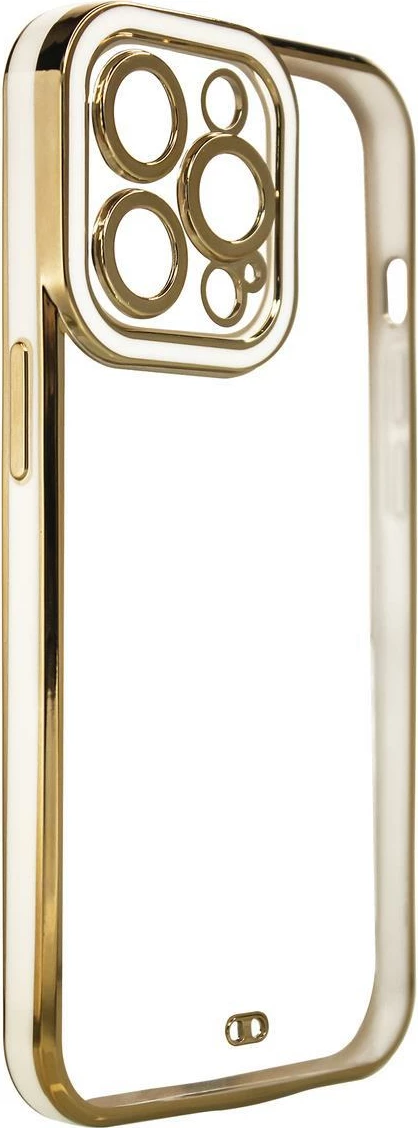 Mbështjellës Hurtel për Samsung Galaxy A12 5G, kornizë ari, Transparent