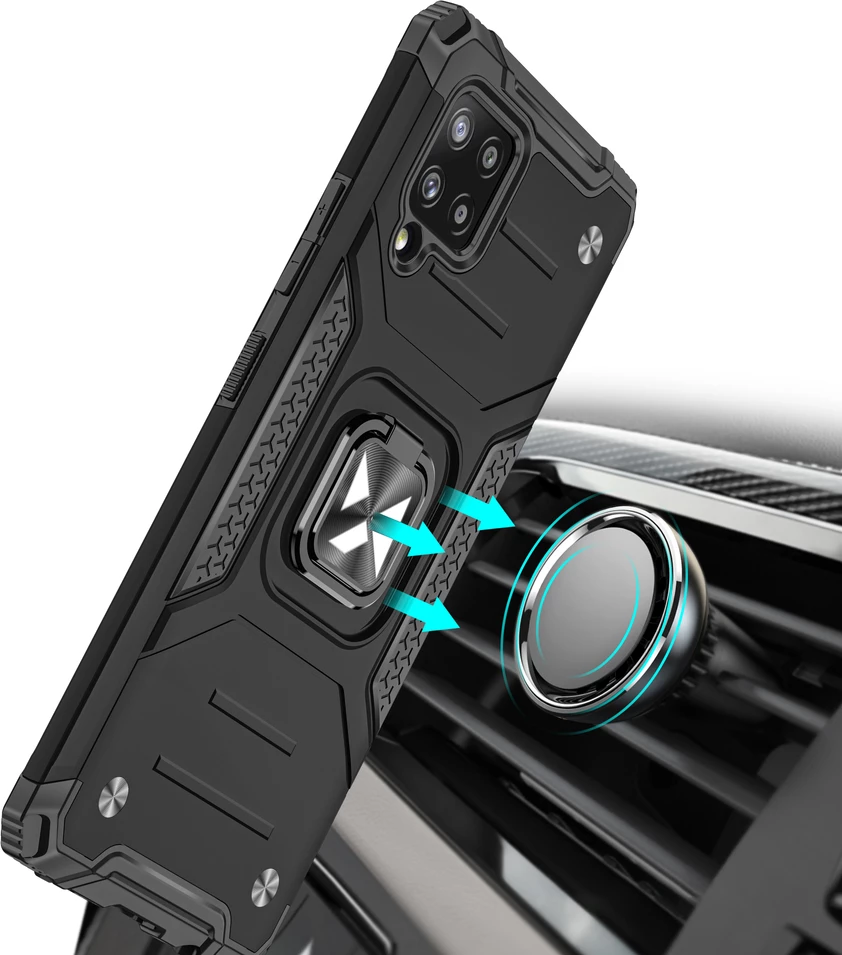 Mbështjellës Wozinsky Ring Armor me këmbalec dhe unazë, për Samsung Galaxy A42 5G, Kuq