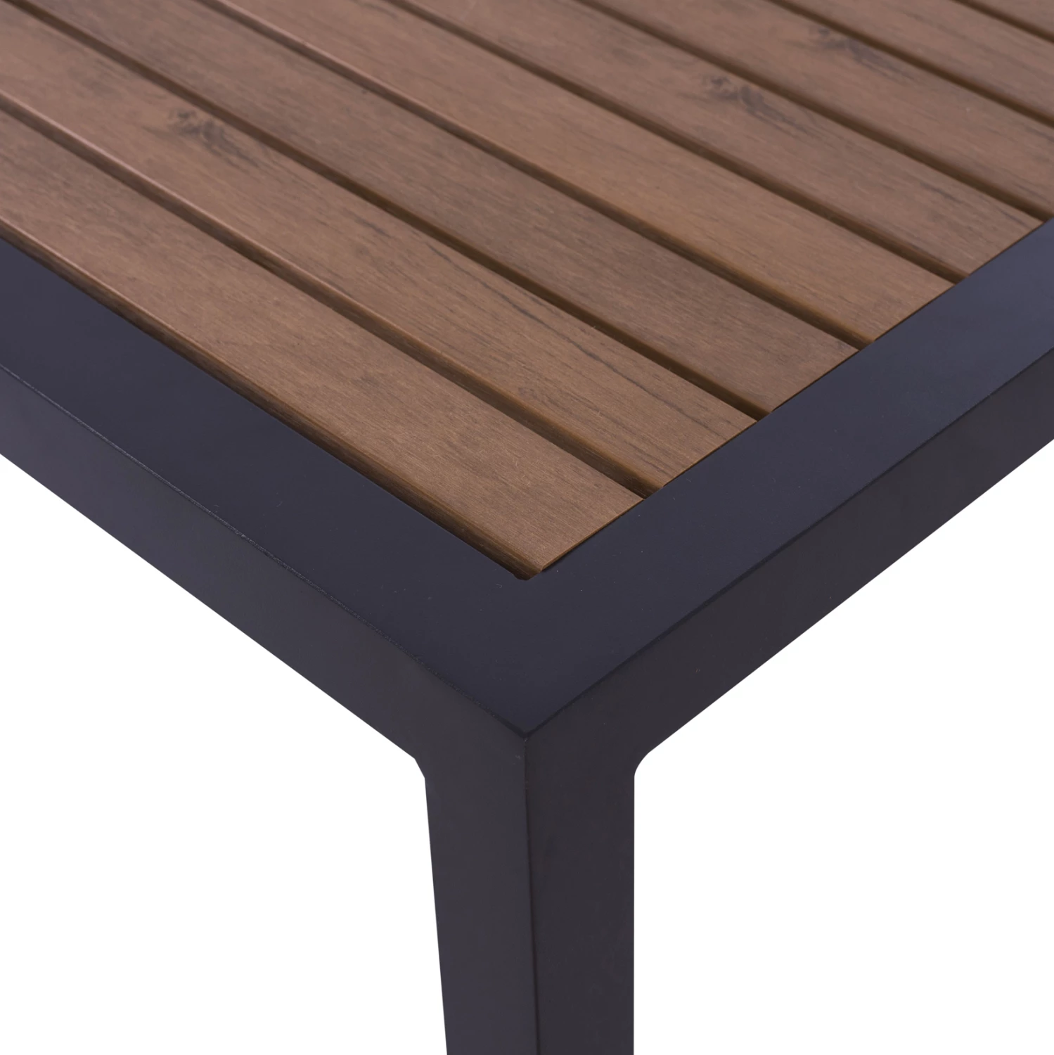 Tavolinë alumini FH5403.02 gri me sipërfaqe Polywood 45Χ45Χ45,5