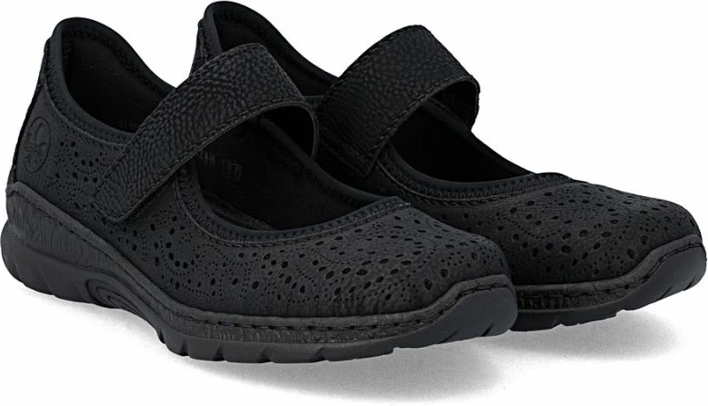 Këpucë Rieker për femra, të zeza