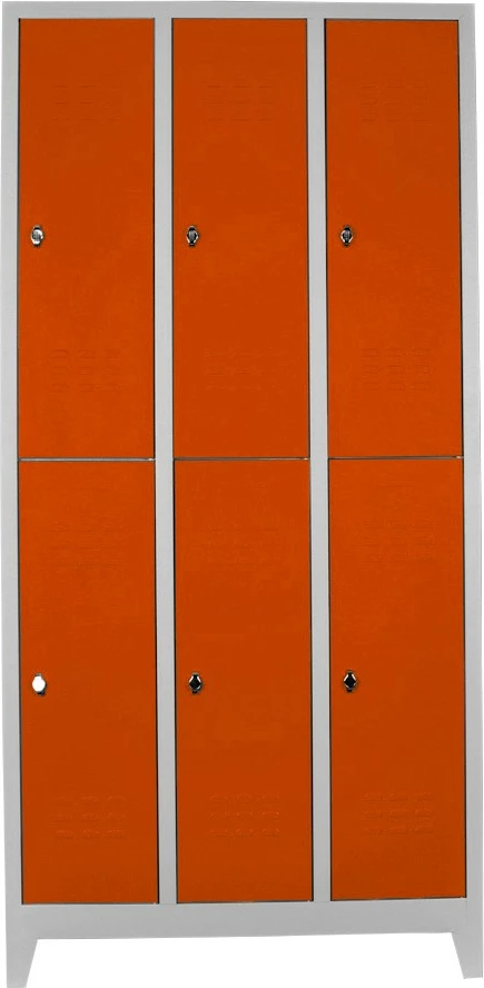 Dollap locker për depo, ngjyrë gri-portokalli, Skye Decor, Js1025Tu