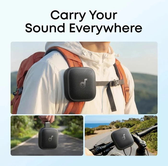 Altoparlant portativ Bluetooth Anker Soundcore Boom Go 3i 15W, IP68, 24h, 4800mAh, me drita, i zi