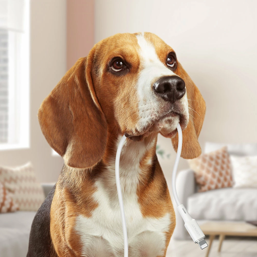 Kabllo Acefast C2-02, USB në Lightning, 1.2m, 2.4A, e zezë