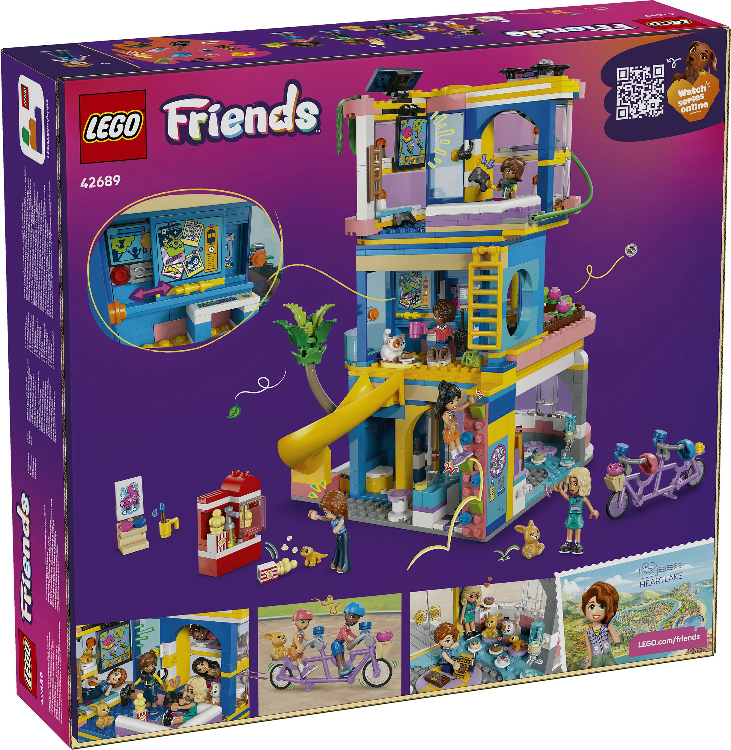Set ndërtimi LEGO Friends Heartlake City Friends Club House 42689, 794 pjesë, 8+, shumëngjyrësh