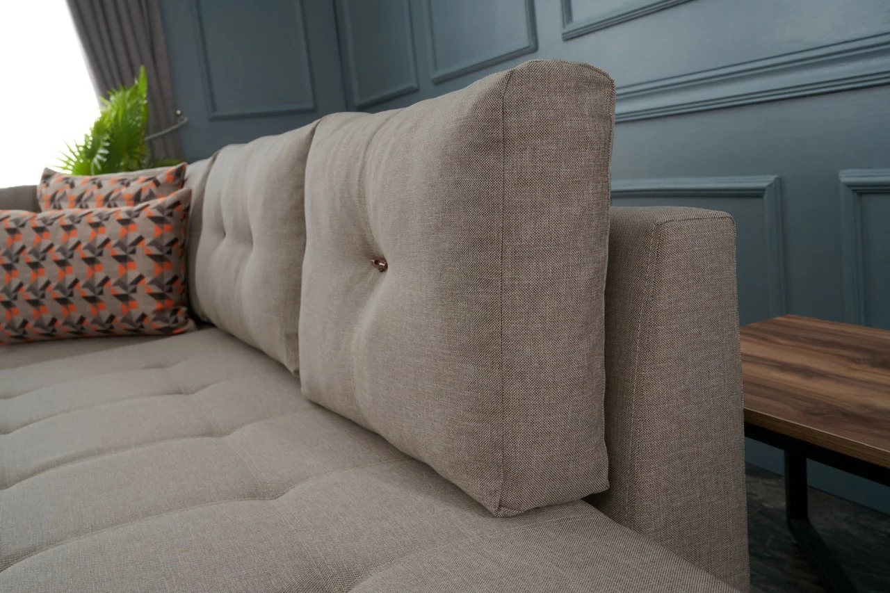 Kënd divan-krevat Atelier del Sofa, kënd majtas, ngjyrë krem