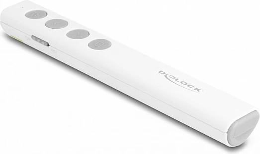 Prezenter me laser DeLOCK USB Laser Presenter, RF 2.4GHz, rreze 30 m, i bardhë