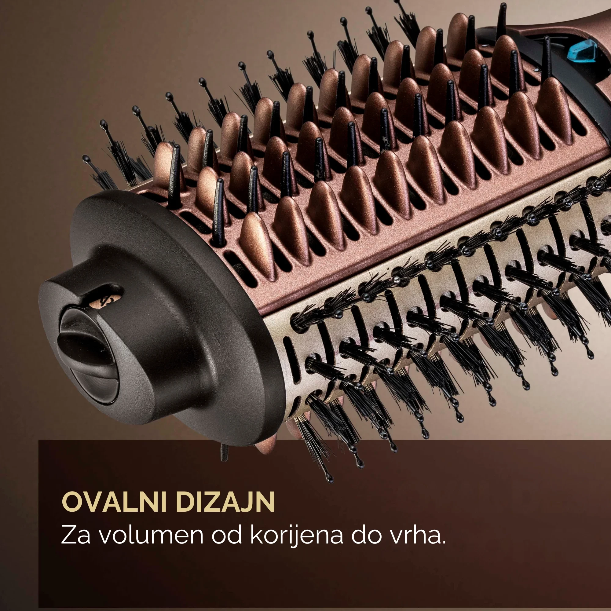 Furçë flokësh me ajër, BaByliss AS95E, 1000W, modalitetet wet/dry, jonizuese anti-frizz, keramike, rozë e artë