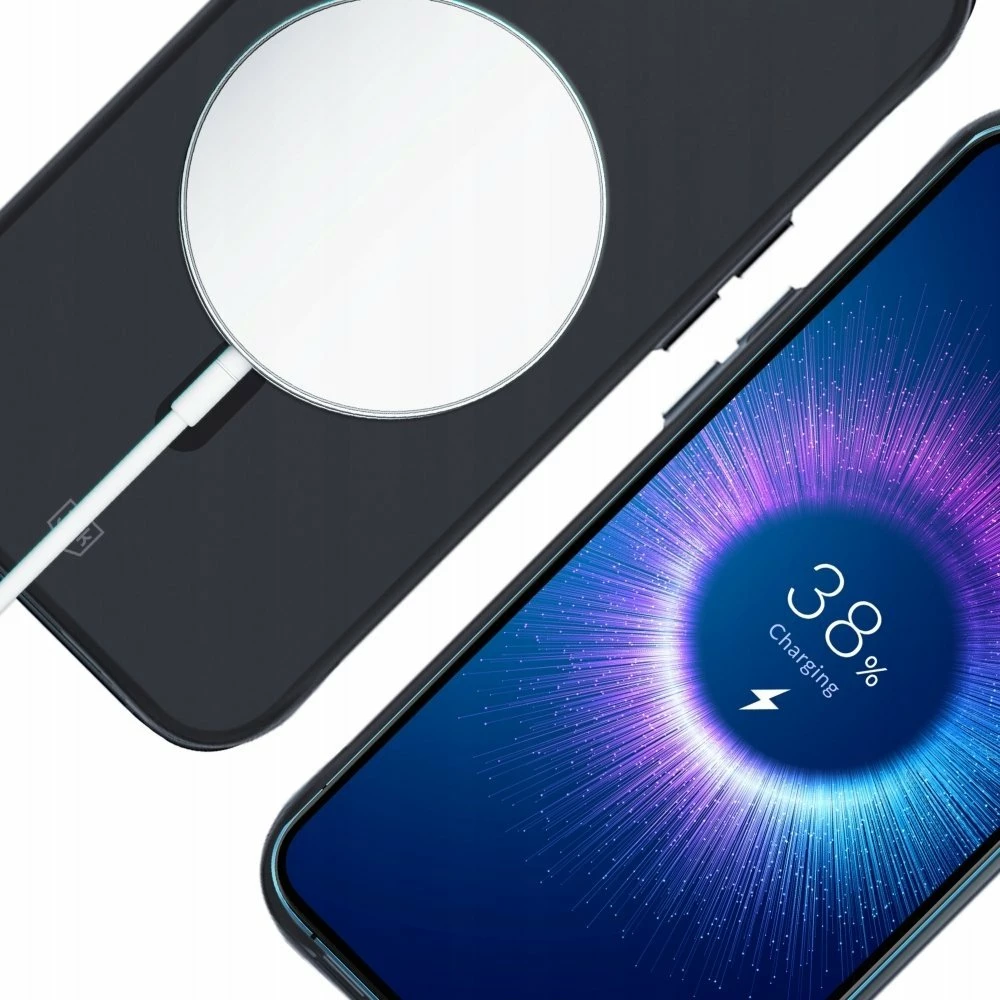 Mbështjellës 3MK Smoke MagCase për Apple iPhone 15, MagSafe, Military Grade, polikarbonat, i zi