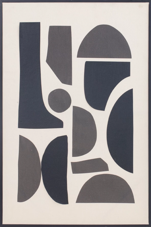 Pikturë dekorative Positive Vibes, pëlhurë, kornizë druri, e bardhë/zezë, 60x90x4cm