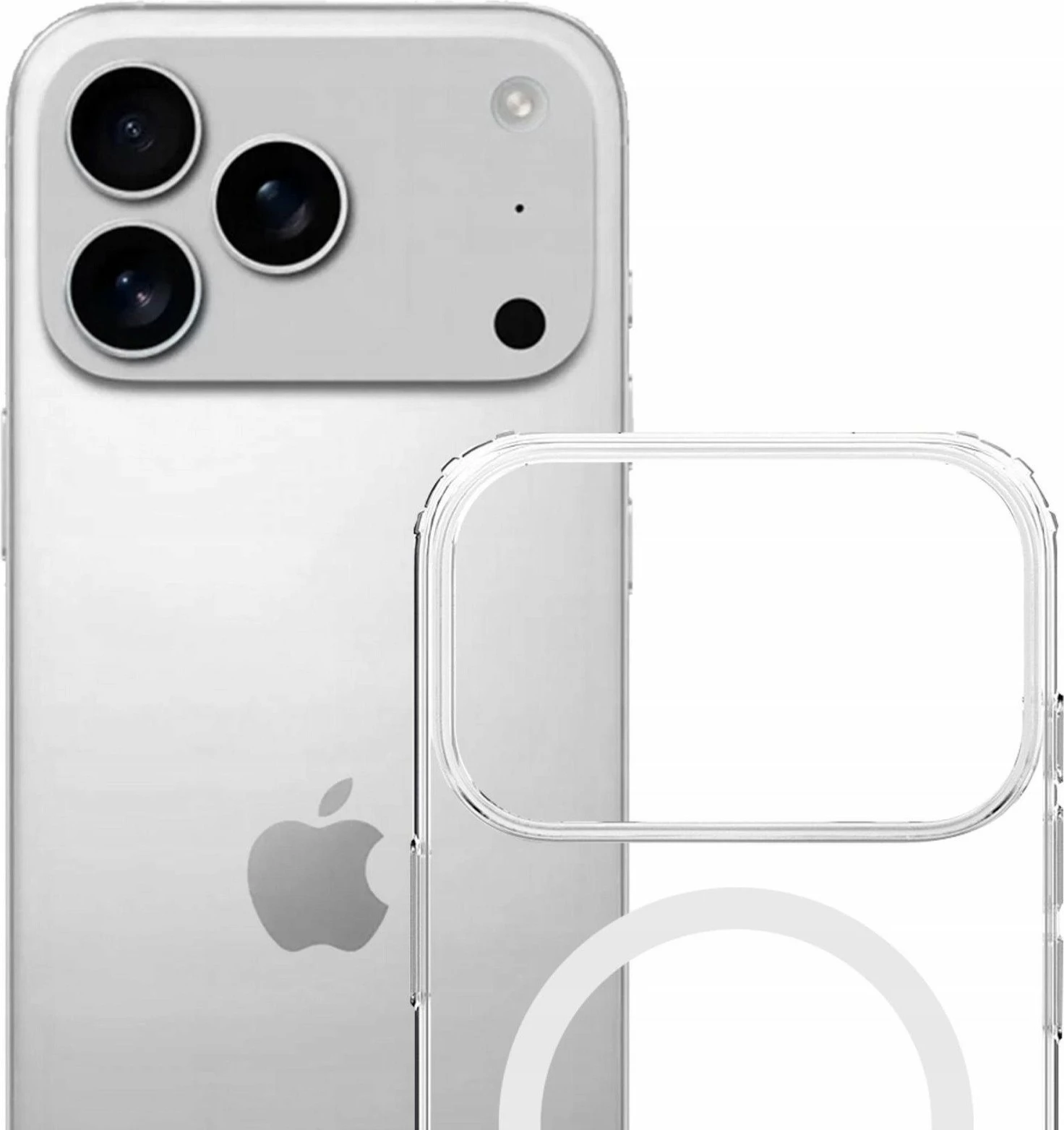 Mbështjellës 3MK Armor MagCase për iPhone 17 Pro, MagSafe, Military Grade, transparent