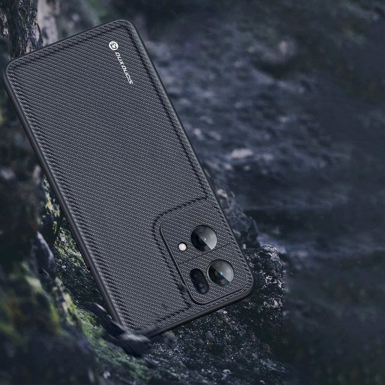 Mbështjellës Dux Ducis Fino për Oppo Reno 7 Pro 5G, najlon, i zi