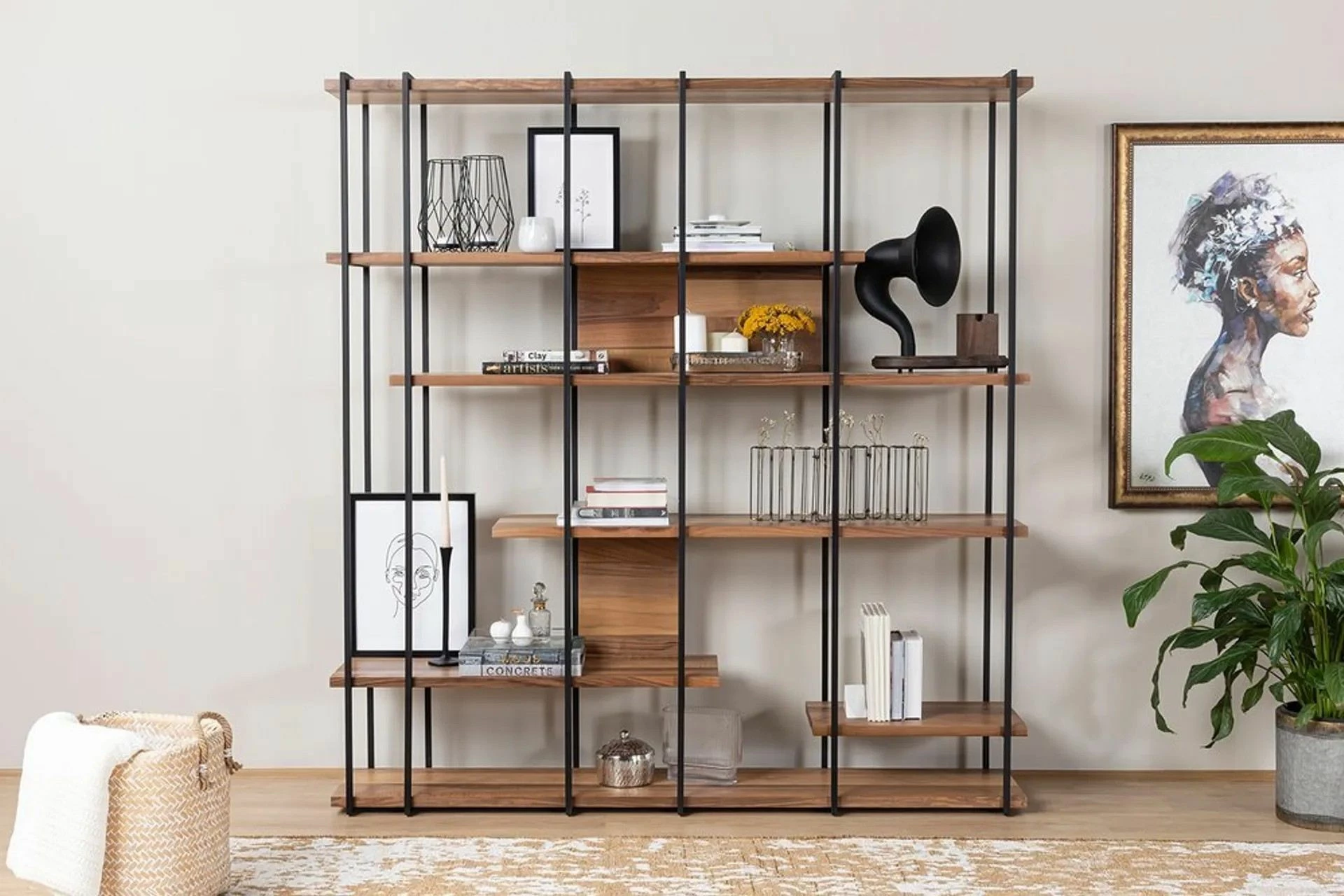 Raft librash Hanah Home, ngjyrë arre, Cooper