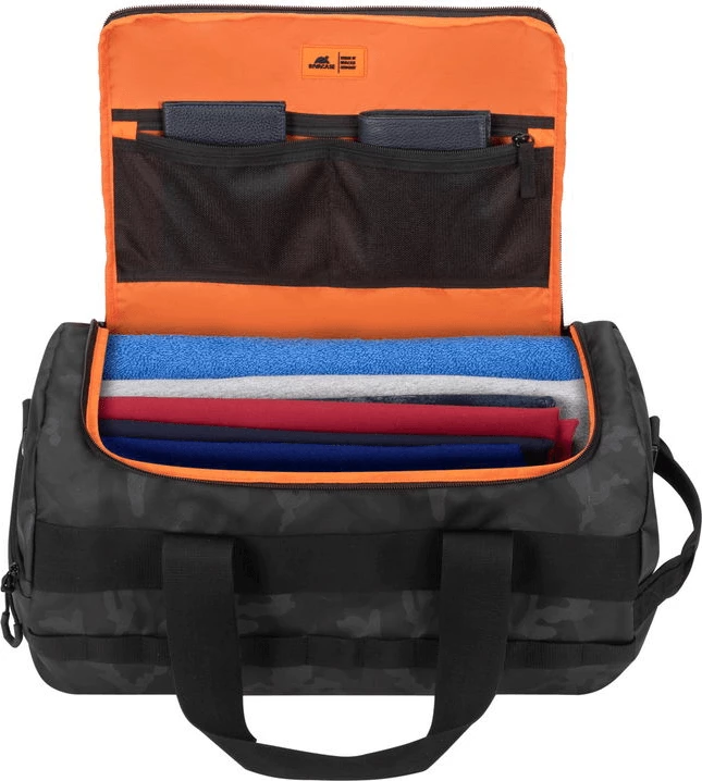 çantë sportive ushtarake RIVACASE Sherwood 7641 30L, rezistente ndaj ujit, Navy camo