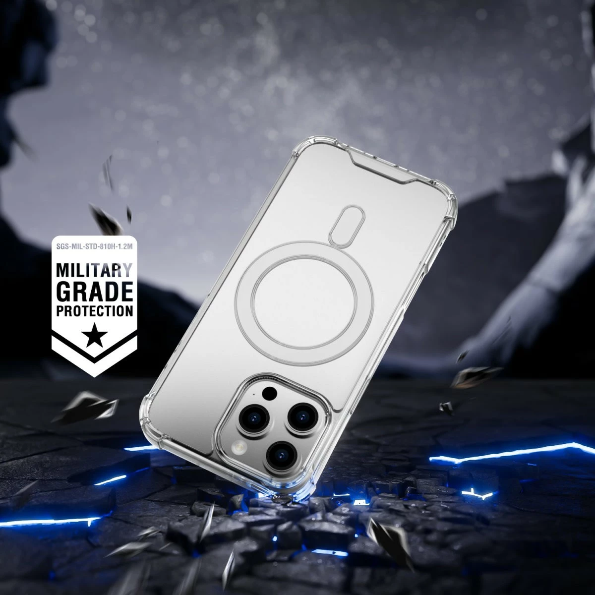 Mbështjellës 4smarts 541184, Apple iPhone 16 Pro Max, 17.5 cm (6.9"), Transparent