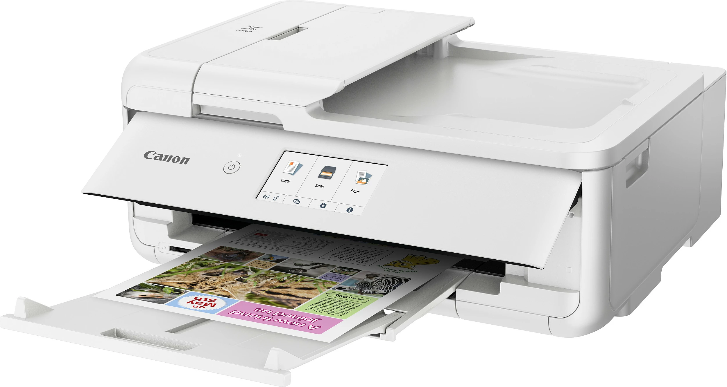 Printer multifunksional Canon PIXMA TS9551Ca, 3-në-1, A3, Duplex, ADF 20 fletë, i bardhë