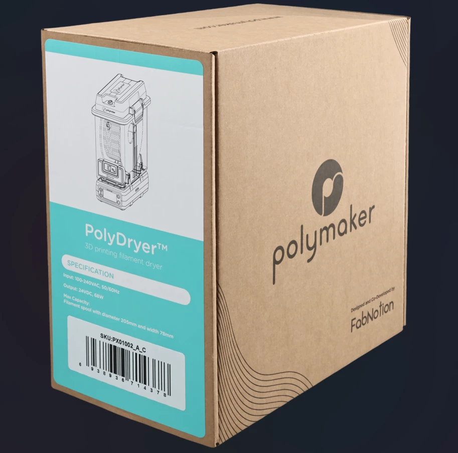 Tharëse filamenti 3D Polymaker PolyDryer