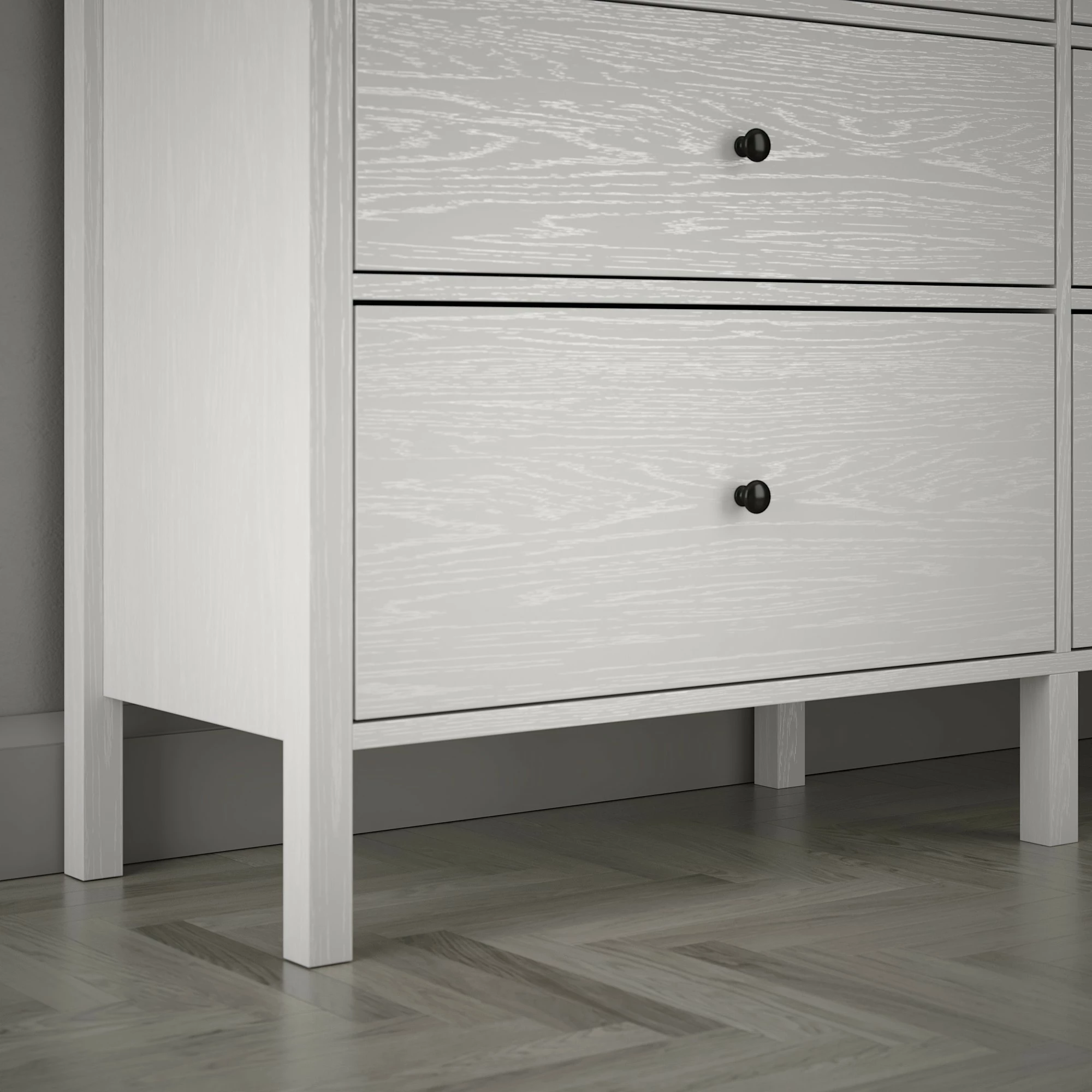 Komodë Hanah Home, FRN-10017, ngjyrë druri dhe e bardhë