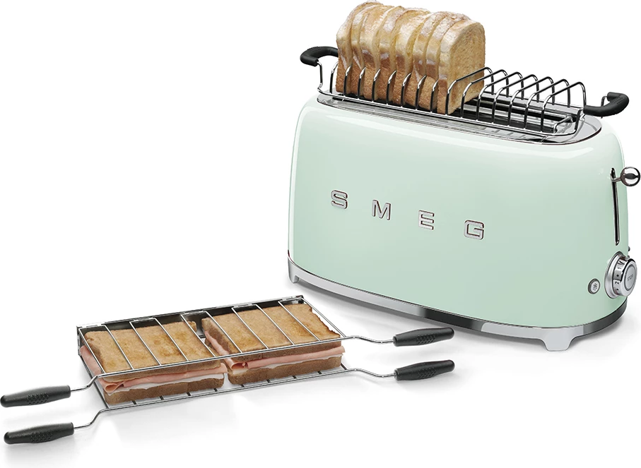 Toster SMEG, 50´ Style TSF02PGEU, 2x4 1500W, i gjelbër 