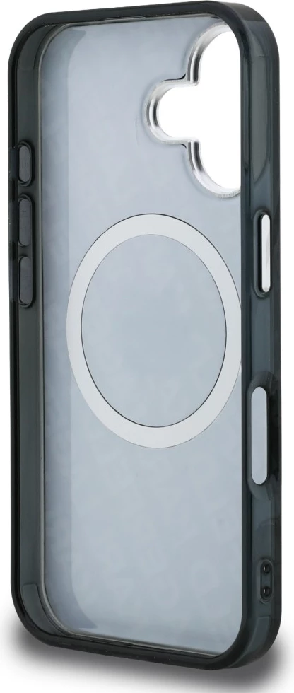 Mbështjellës Karl Lagerfeld IML Choupette Head Logo MagSafe për iPhone 16, i zi