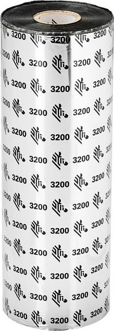 Ribon termotransfer Zebra 3200, wax/harz 156mm x 450m, 6 copë, i zi