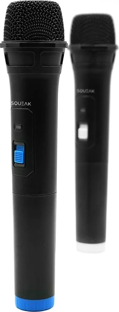 Karaoke mikrofonë SQUEAK VocalDuo 2,4G SQ1007, Set 2 copë, E zezë