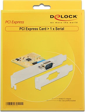 Kartë zgjerimi PCIe DeLOCK 89444, 1x RS-232 (DB9), PCIe 2.0, low profile