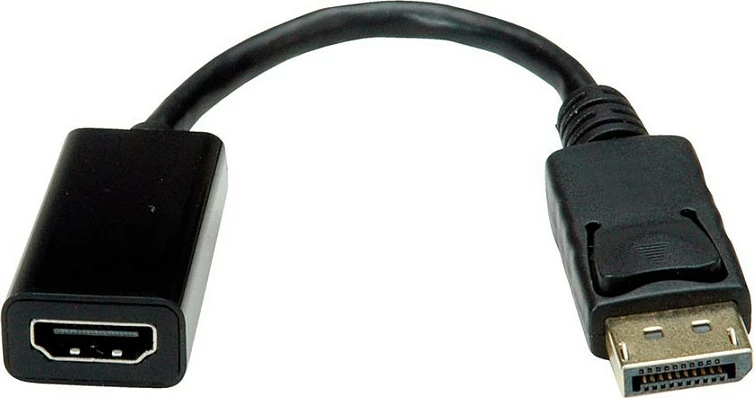 Adapter kabllo VALUE DisplayPort në HDMI, 0.15 m, 1080p 60Hz, i zi