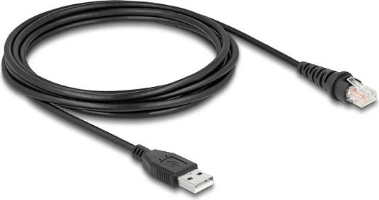 Kabllo barcodescanner DeLOCK RJ50 në USB 2.0 Type-A, 3 m, e zezë