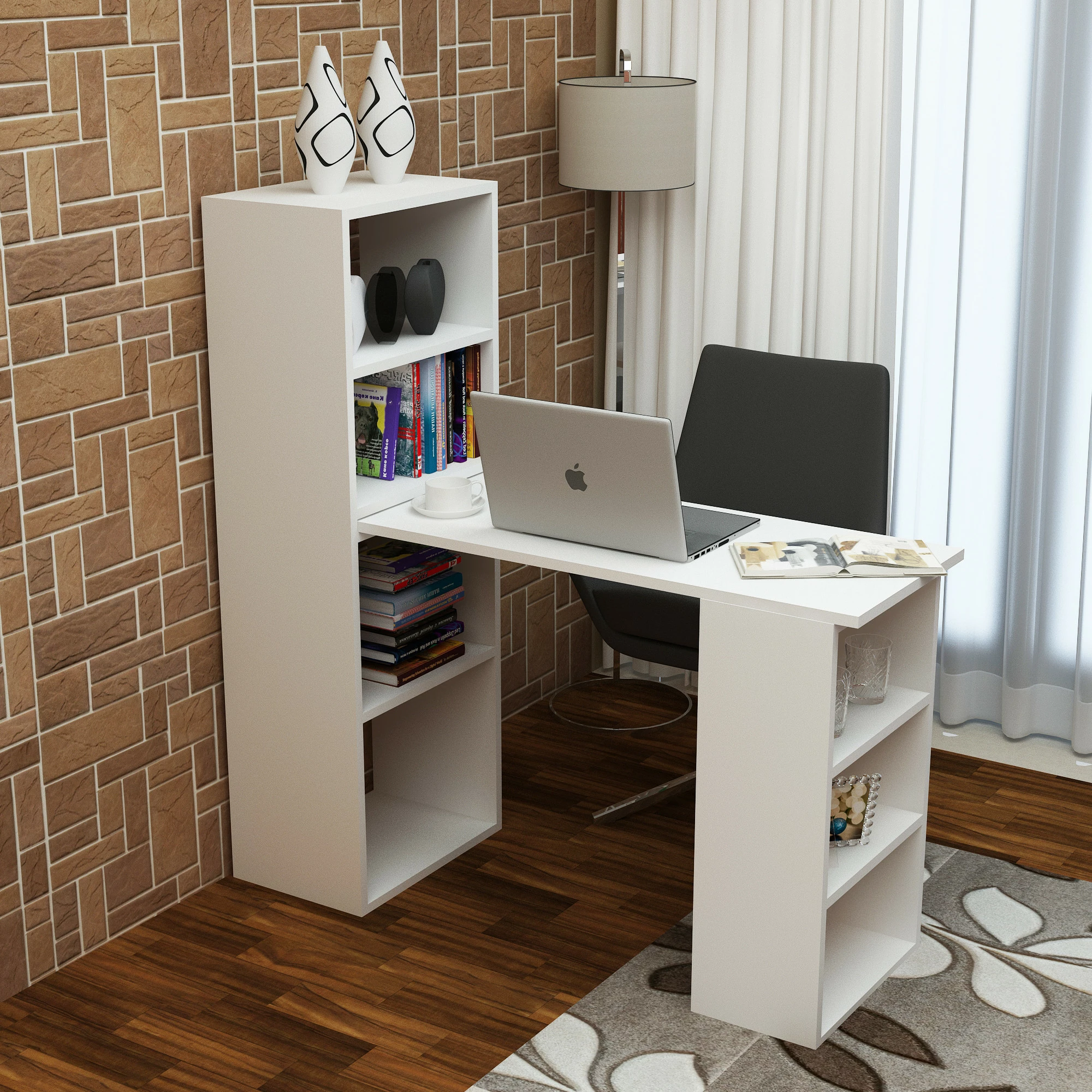 Tavolinë studimi Hanah Home, Last, e bardhë
