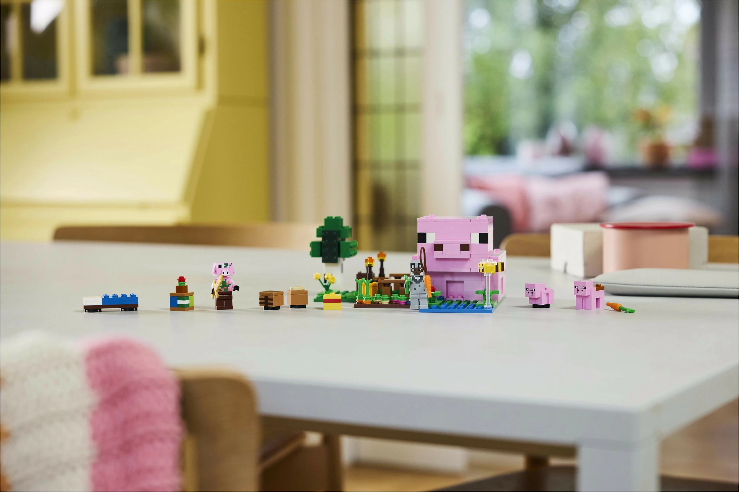 Set ndërtimi LEGO Minecraft 21268 Das Babyschwein-Haus 238 pjesë, multikolor