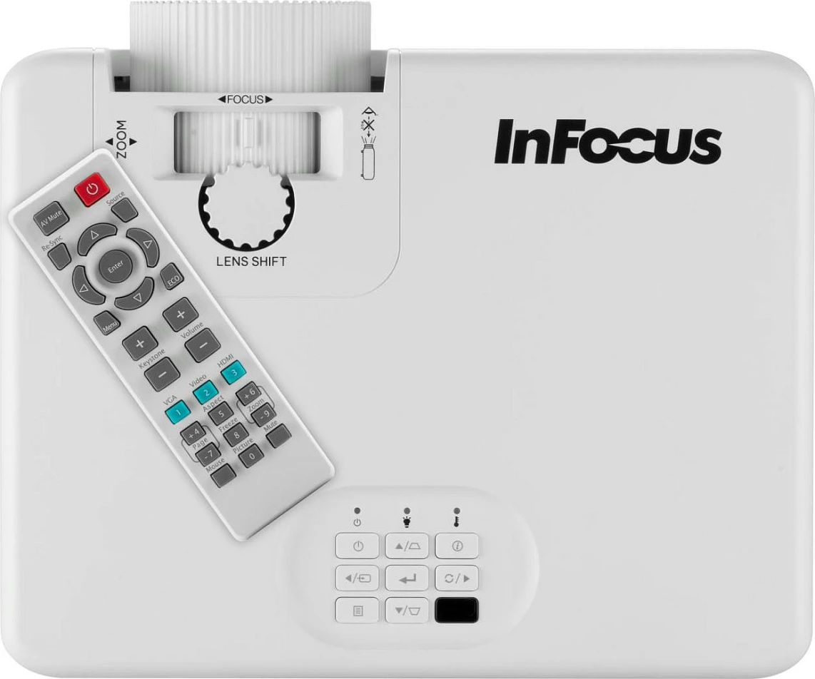 Projektor InFocus Nemesis IN1026SL, 2x HDMI, LAN, altoparlant i integrum, bardhë
