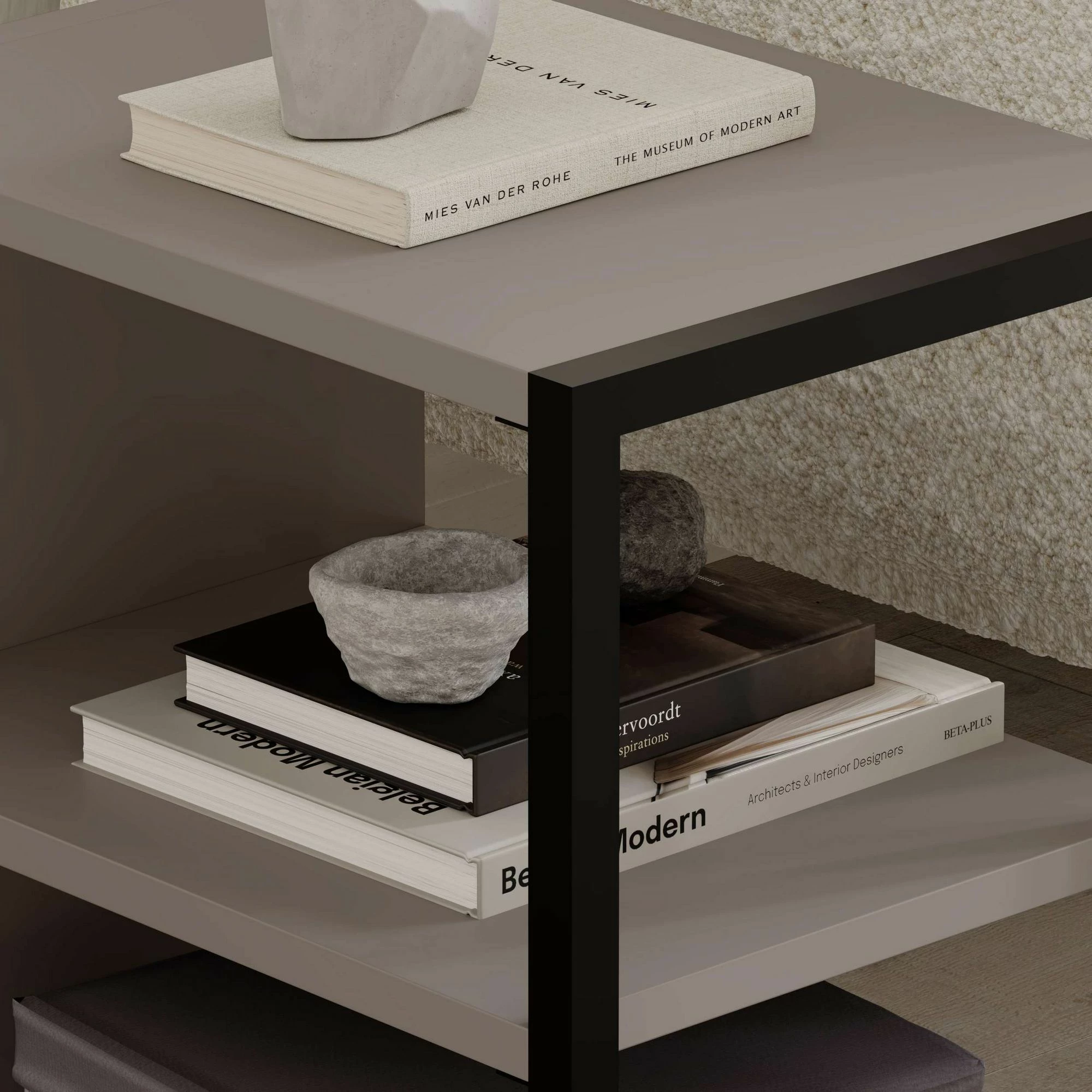 Set tavolinash anësore Skye Decor, ngjyrë mocha e çelët, 2 copë