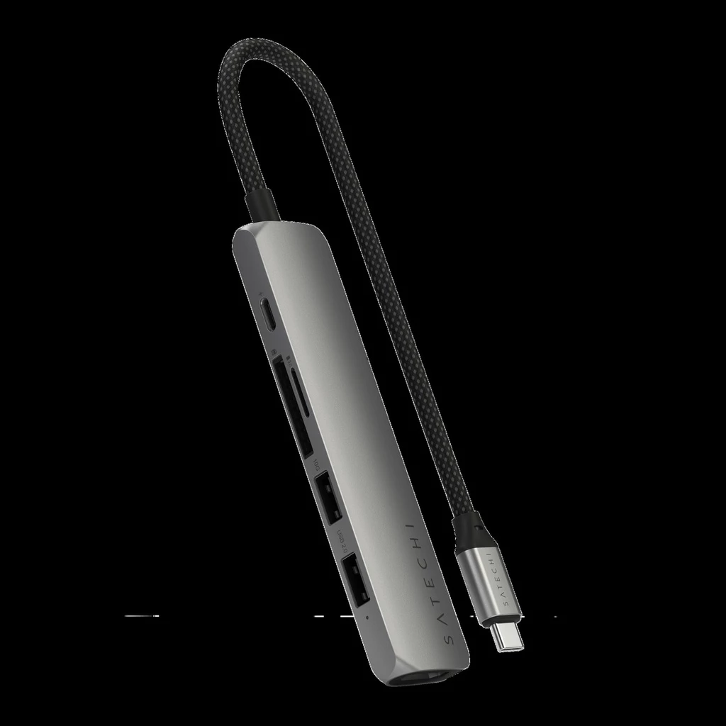 Satechi 6-in-1 USB-C Slim Multiport Adapter - Space Grey