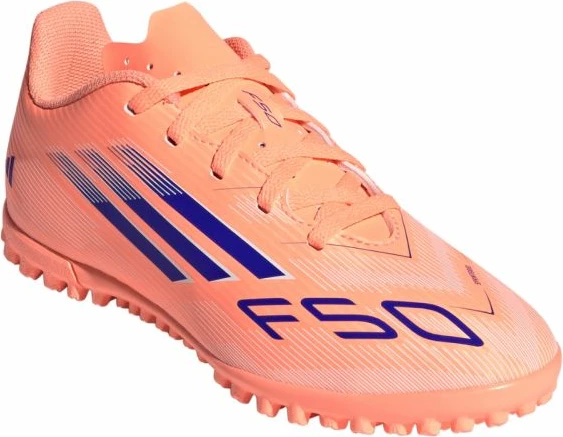 Atlete futbolli për fëmijë adidas F50, coral