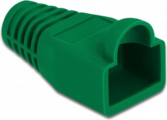 Kapak mbrojtës strain relief për prizë RJ45 DeLOCK, 20 copë, gomë, i gjelbër