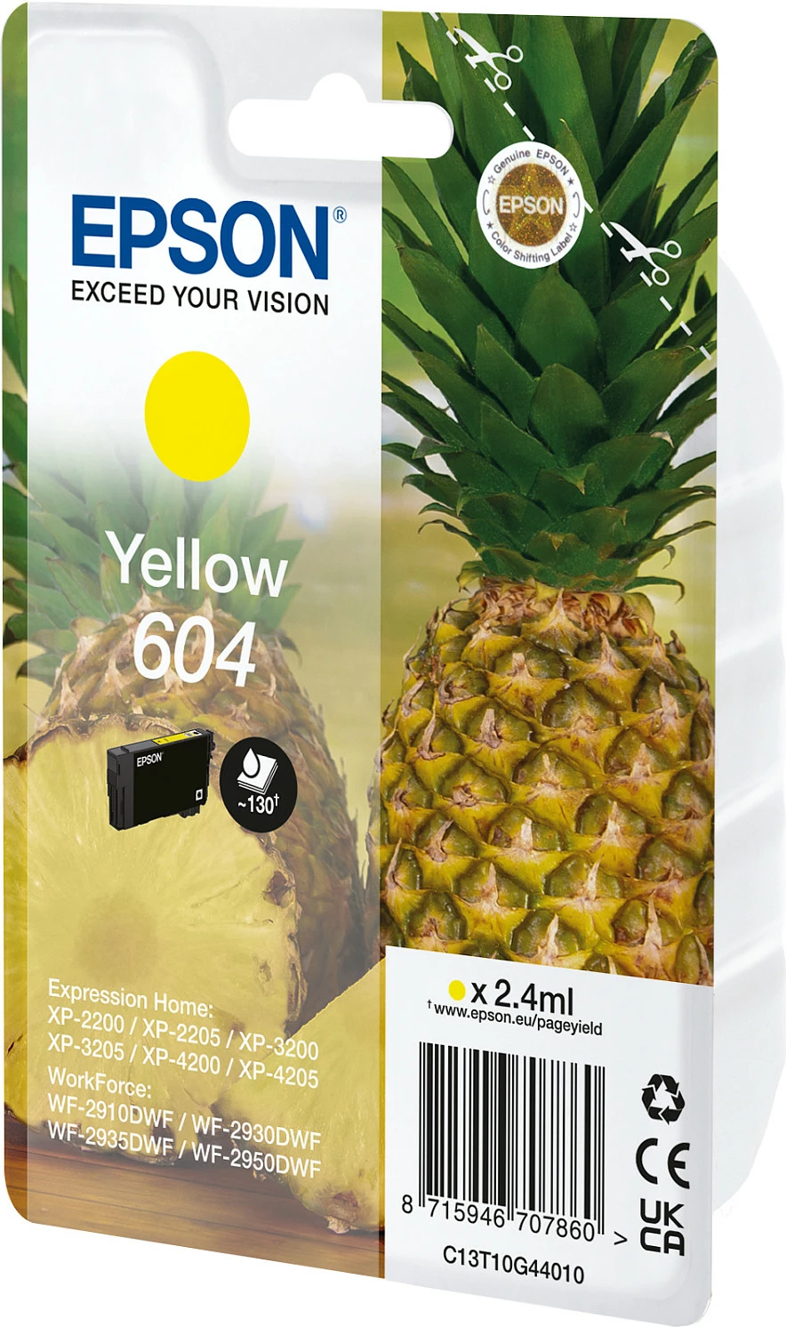 Kartrixh boje Epson 604, 2.4 ml, e verdhë