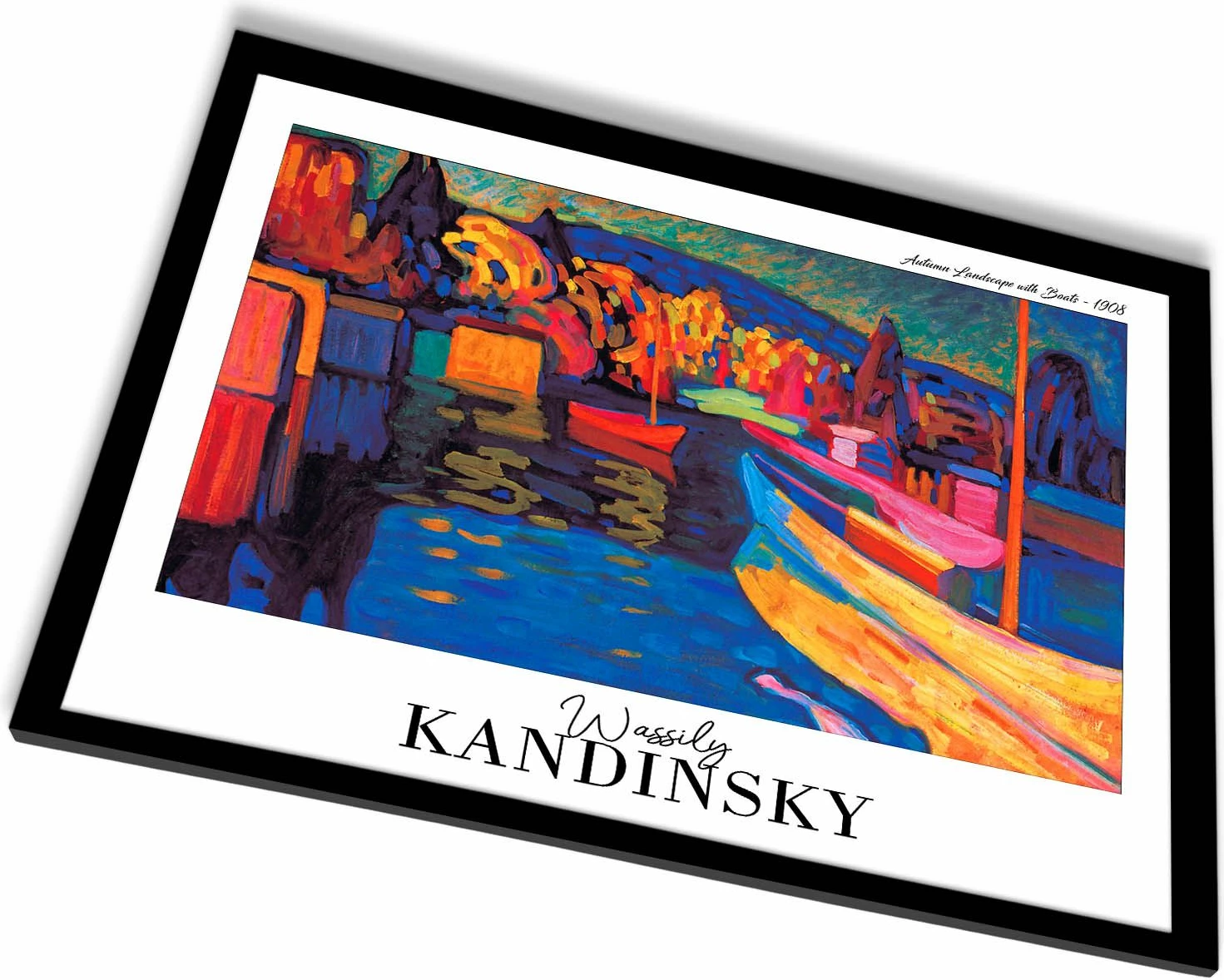 Pikturë dekorative me kornizë, Wallity, 4262SYHKANDINSKY-011, shumëngjyrëshe, 42x62cm