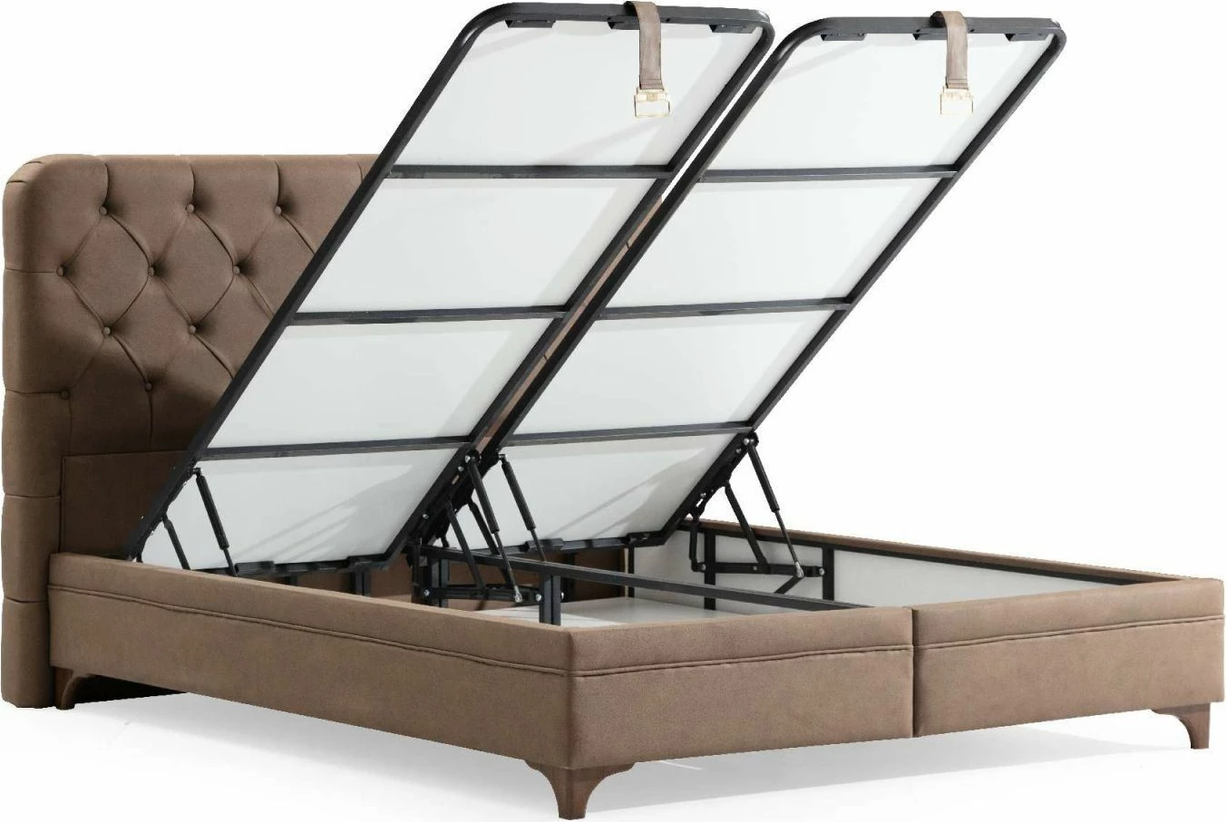 Baza dhe shtrati dopio me shpinore Skye Decor, Revive, 150x200, ngjyrë kafe