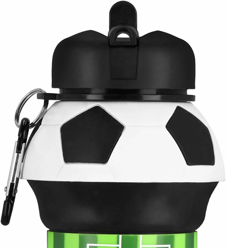 Shishe silikoni e palosshme Spokey, bardhë/zezë/gjelbër