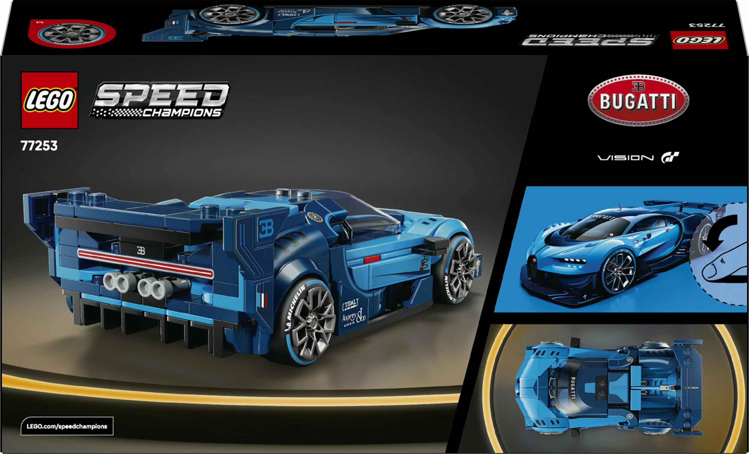 Set LEGO Speed Champions Hypercar Bugatti Vision GT 77253, 284 copë, blu