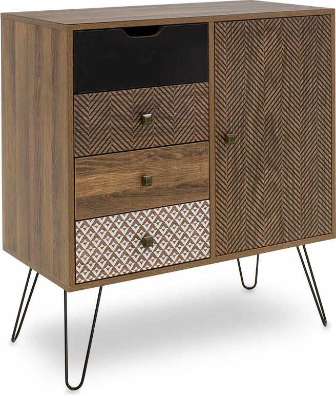 Komodë Boho, ngjyrë arre, 79.5x39.5x86cm